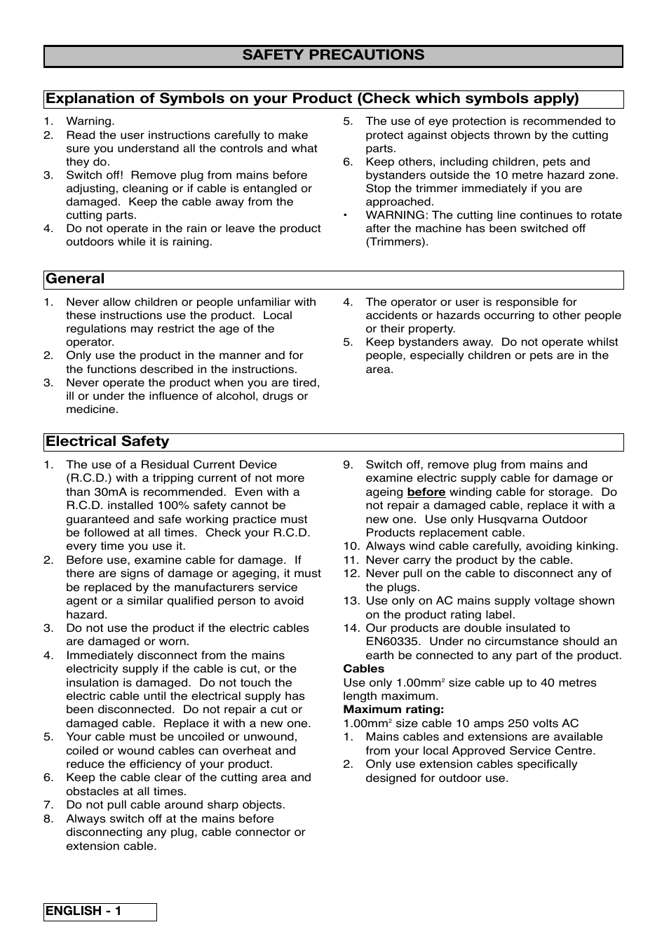 General electrical safety | Partner Safety Book User Manual | Page 4 / 72