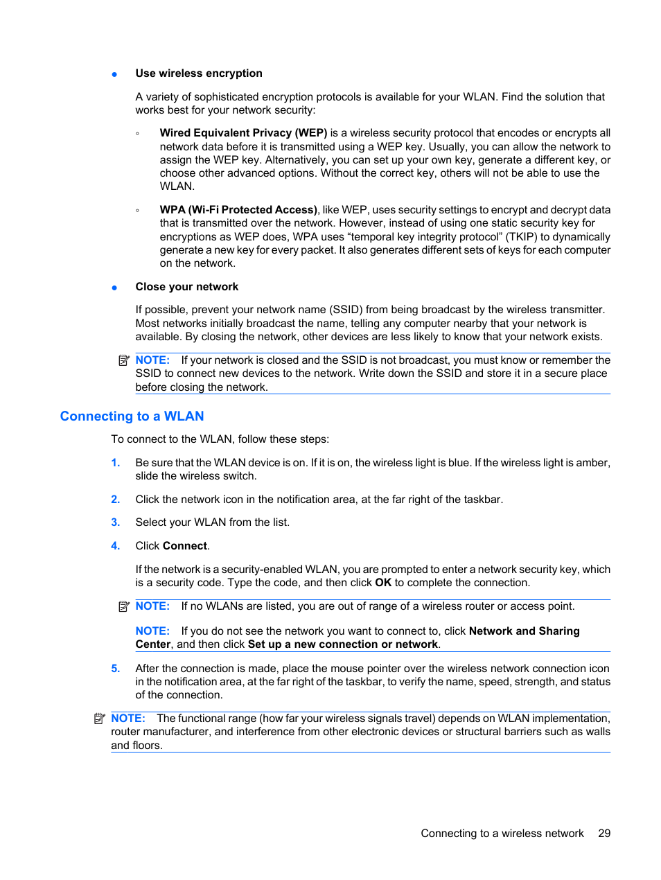 Connecting to a wlan | Compaq Bluetooth Headset User Manual | Page 37 / 85