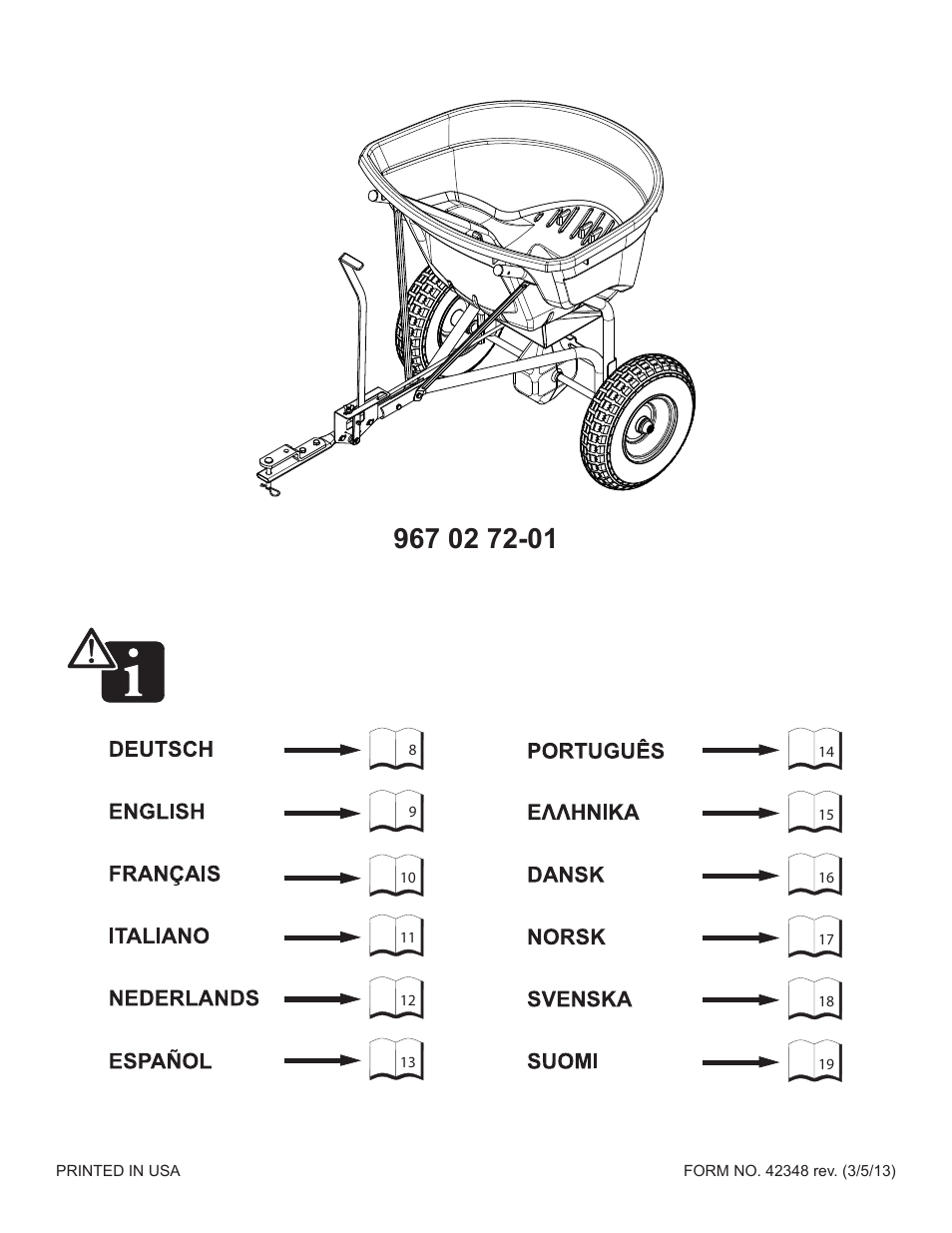 Partner Tow spreader 2013 User Manual | 20 pages