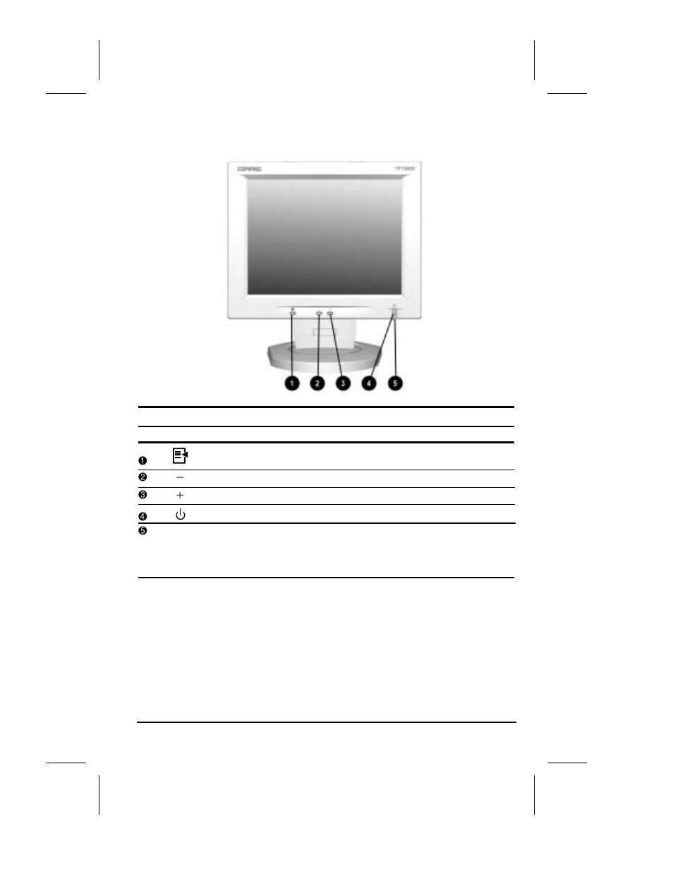 Operating the monitor | Compaq TFT5000 User Manual | Page 10 / 26