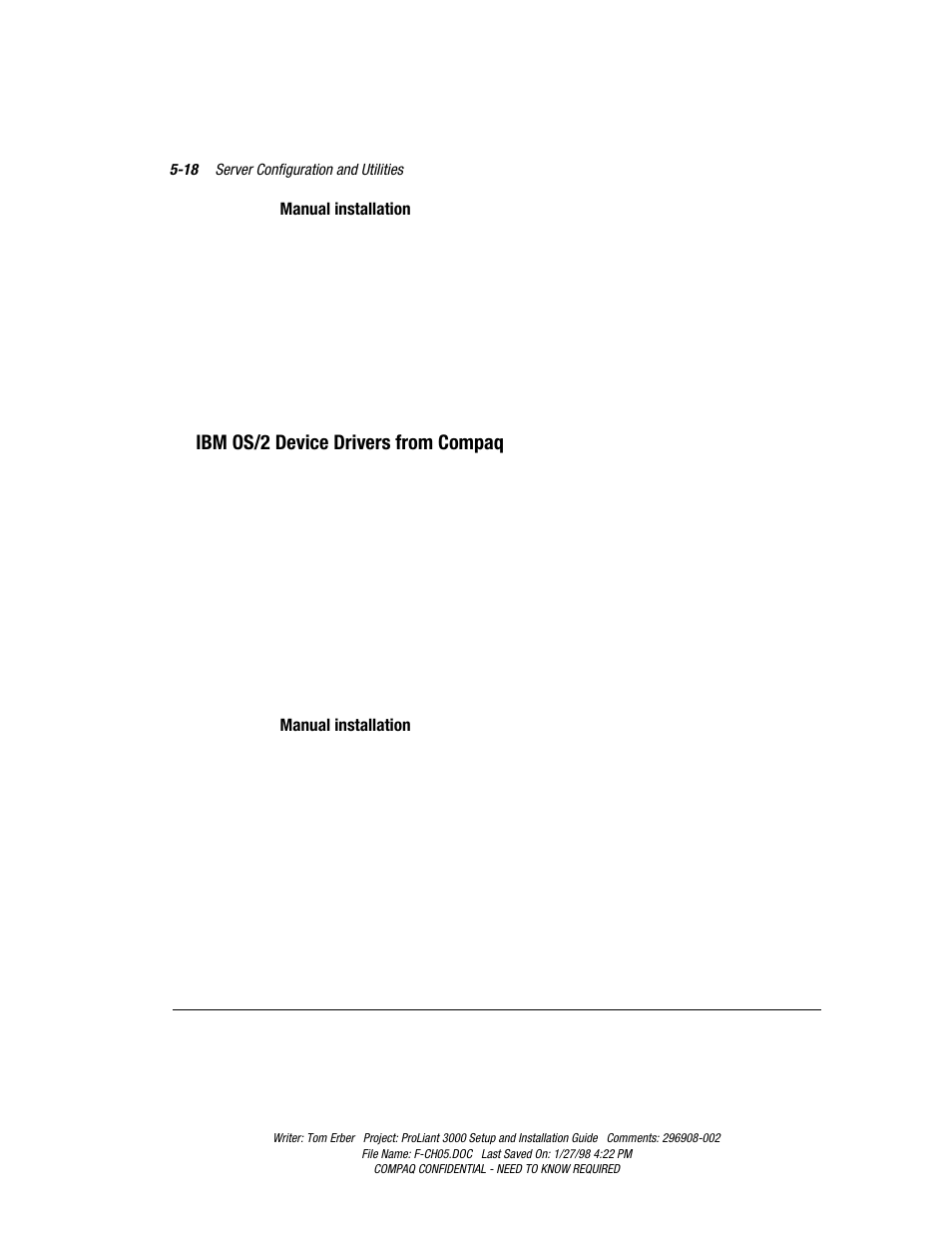 Ibm os/2 device drivers from compaq | Compaq PROLIANT 3000 User Manual | Page 106 / 137
