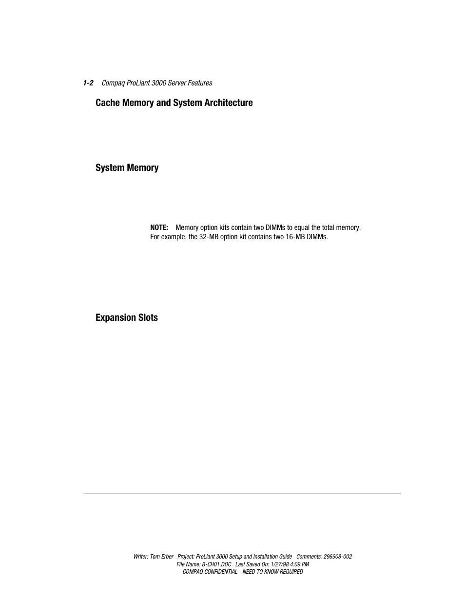 Expansion slots | Compaq PROLIANT 3000 User Manual | Page 18 / 137