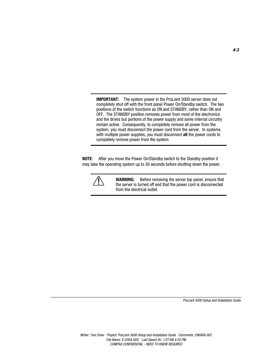 Compaq PROLIANT 3000 User Manual | Page 64 / 137