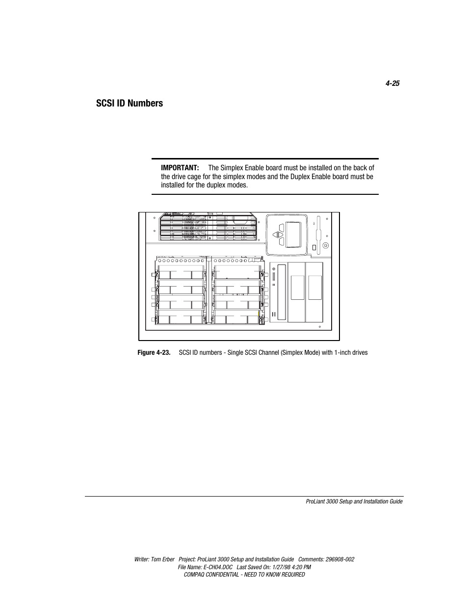 Scsi id numbers | Compaq PROLIANT 3000 User Manual | Page 86 / 137