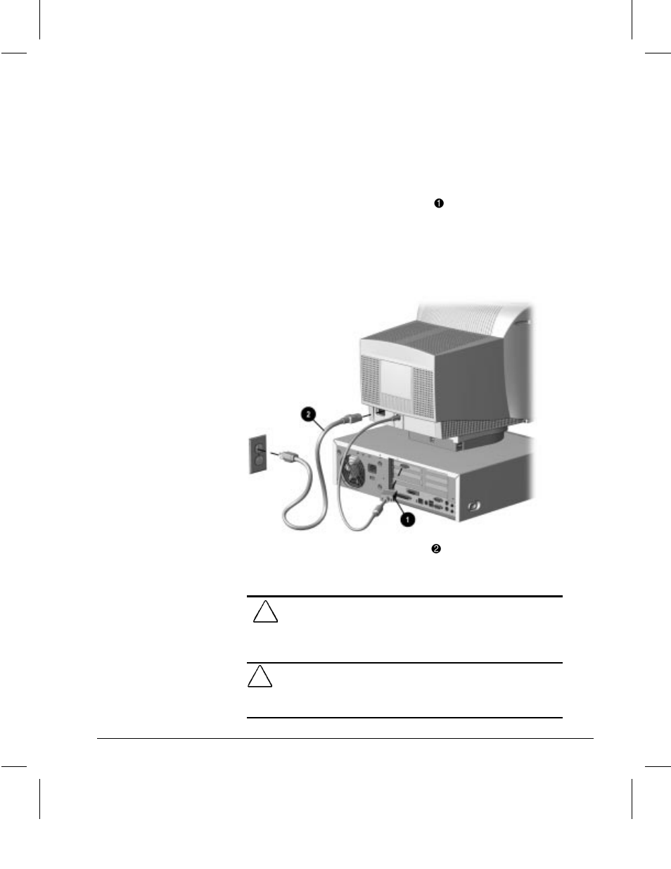 Setting up the monitor | Compaq V 55 User Manual | Page 5 / 21