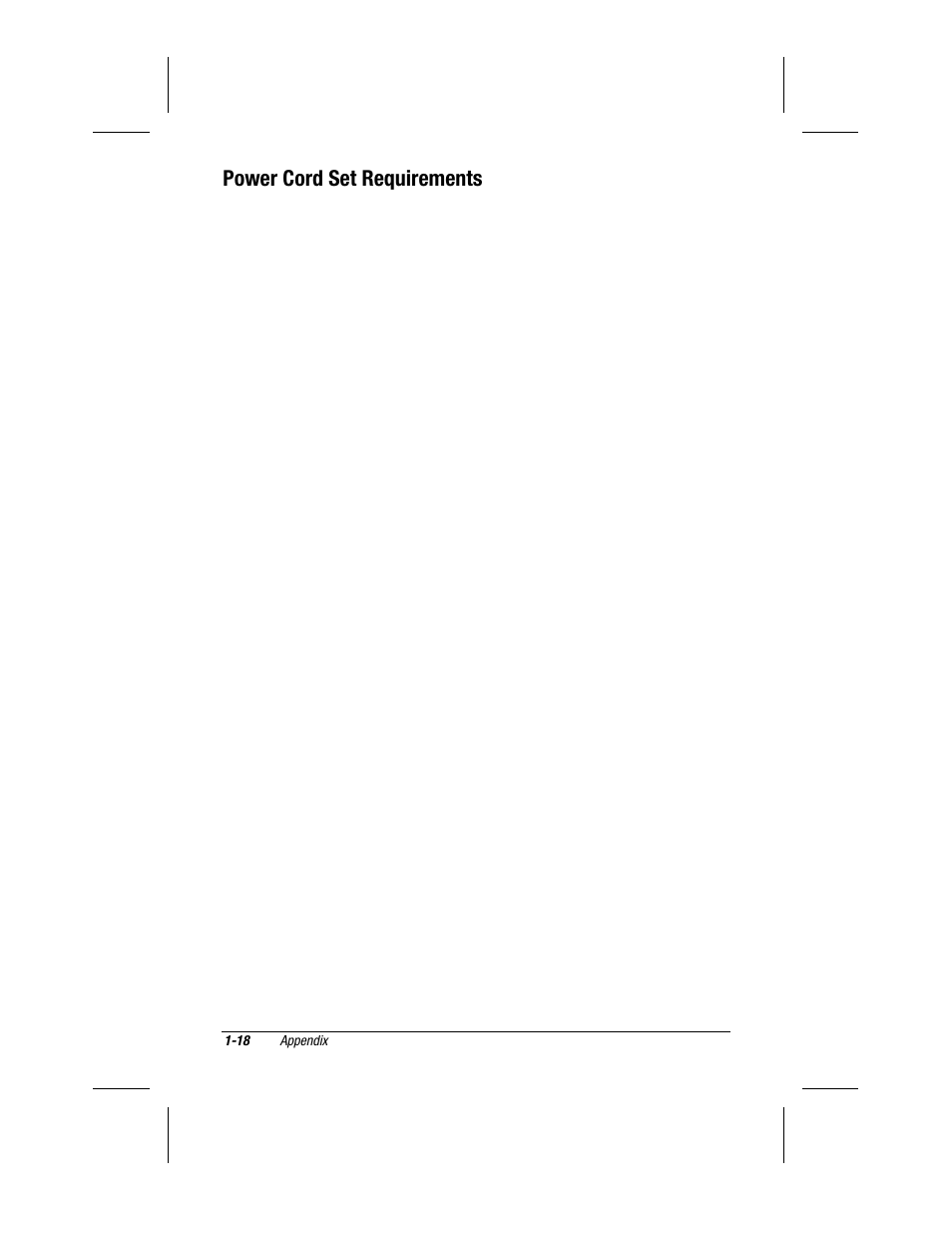 Power cord set requirements | Compaq V700 User Manual | Page 20 / 20