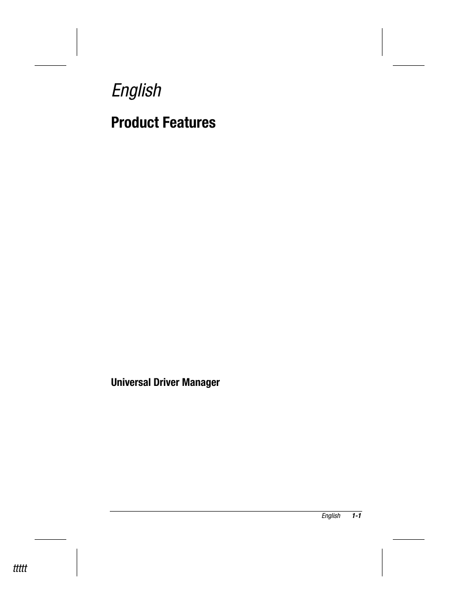 Product features, English, Universal driver manager | Compaq V700 User Manual | Page 3 / 20