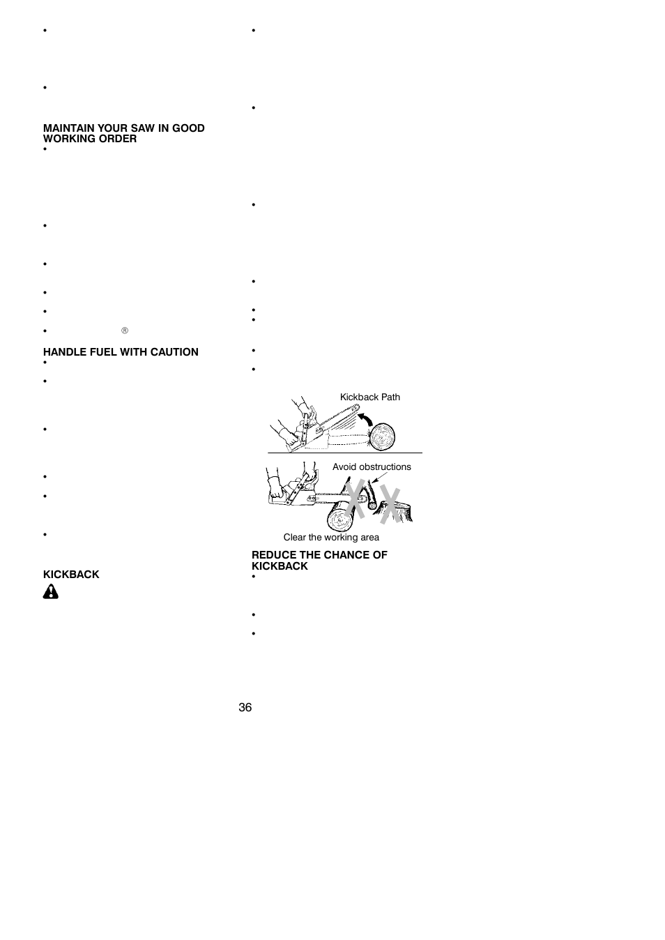 Warning | Partner Formula 400 Chrome 2007 User Manual | Page 36 / 48