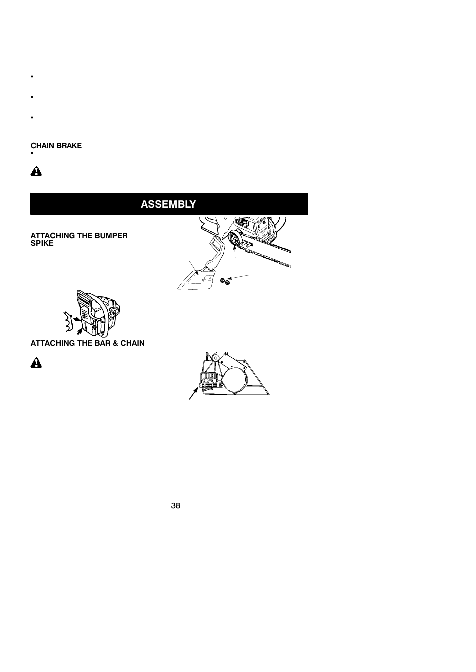 Assembly, Warning | Partner Formula 400 Chrome 2007 User Manual | Page 38 / 48