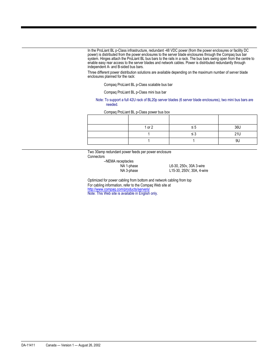 Quickspecs, Standard features, Proliant bl20p and p-class system | Compaq ProLiant p-Class User Manual | Page 5 / 24