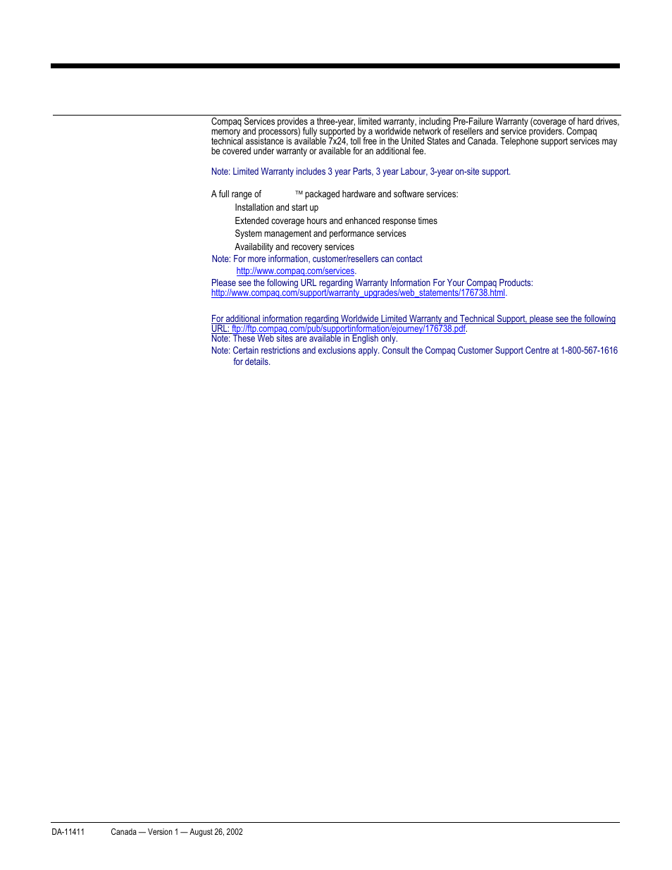 Quickspecs, Standard features, Proliant bl20p and p-class system | Compaq ProLiant p-Class User Manual | Page 9 / 24