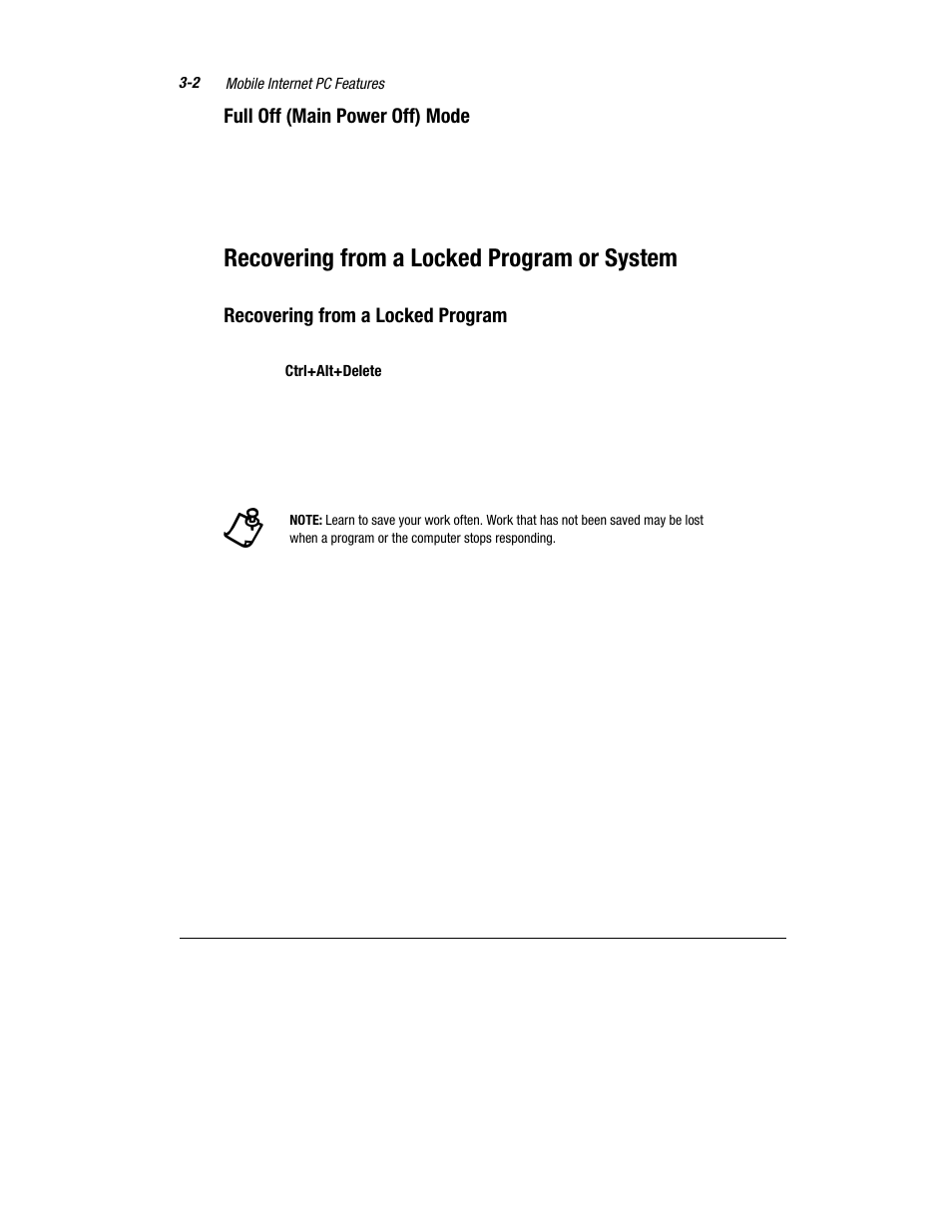 Recovering from a locked program or system | Compaq 1600 Series User Manual | Page 24 / 54