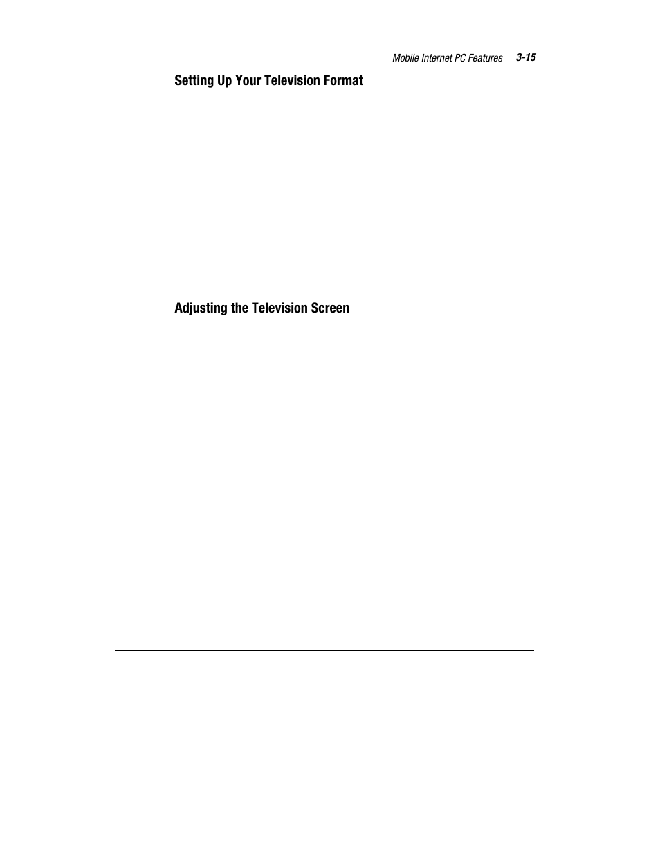 Setting up your television format, Adjusting the television screen | Compaq 1600 Series User Manual | Page 37 / 54