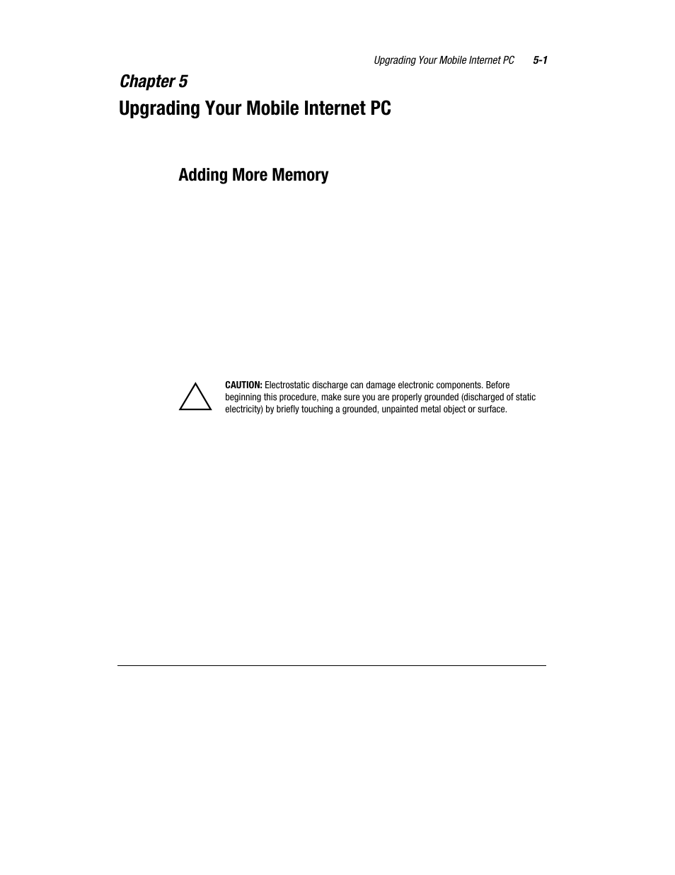Upgrading your mobile internet pc, Chapter 5 | Compaq 1600 Series User Manual | Page 41 / 54
