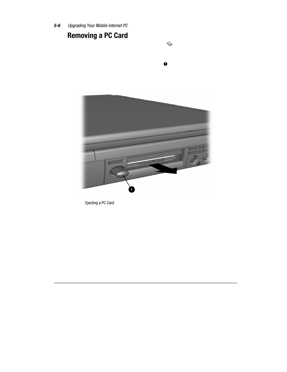 Removing a pc card | Compaq 1600 Series User Manual | Page 46 / 54