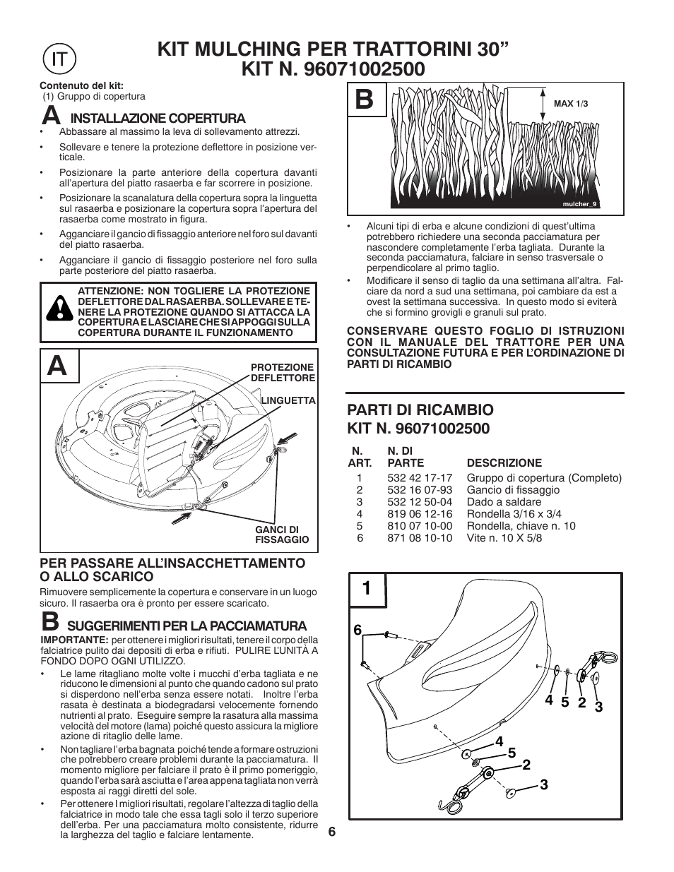 Partner Mulch Kit 2010 User Manual | Page 6 / 28