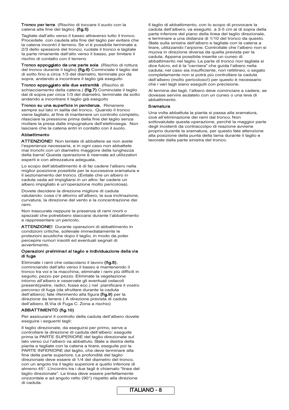 Italiano - 8 | Partner P818 2014 User Manual | Page 117 / 288