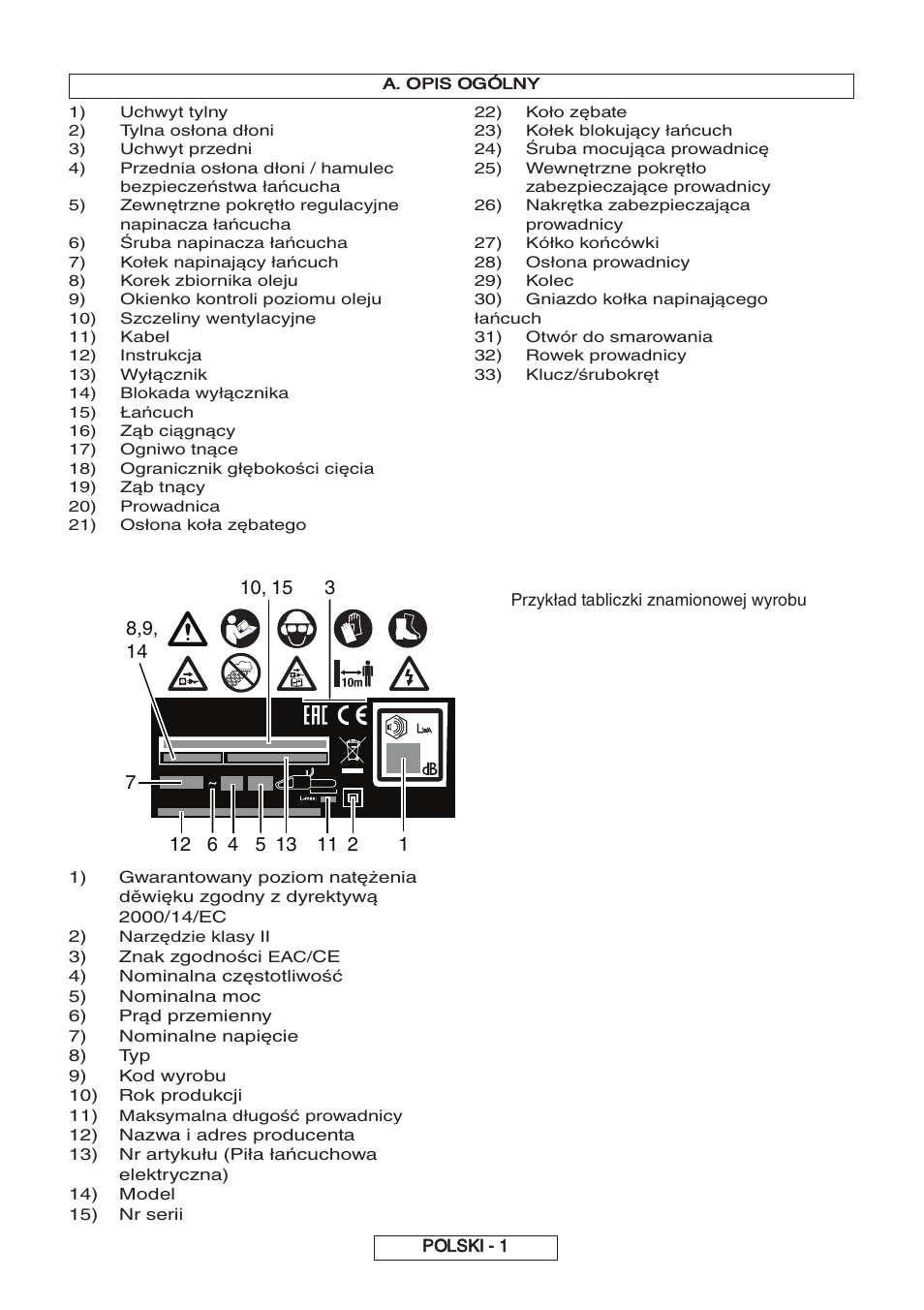 Polski - 1, A. opis og | Partner P818 2014 User Manual | Page 130 / 288