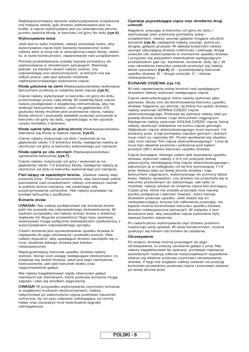 Polski - 8 | Partner P818 2014 User Manual | Page 137 / 288