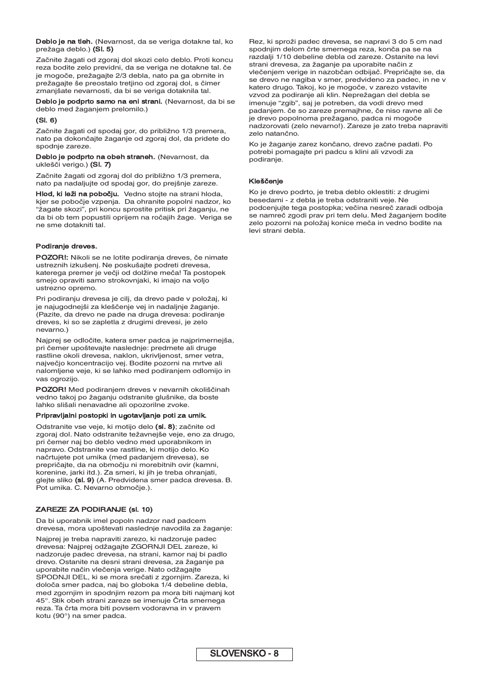 Slovensko - 8 | Partner P818 2014 User Manual | Page 167 / 288