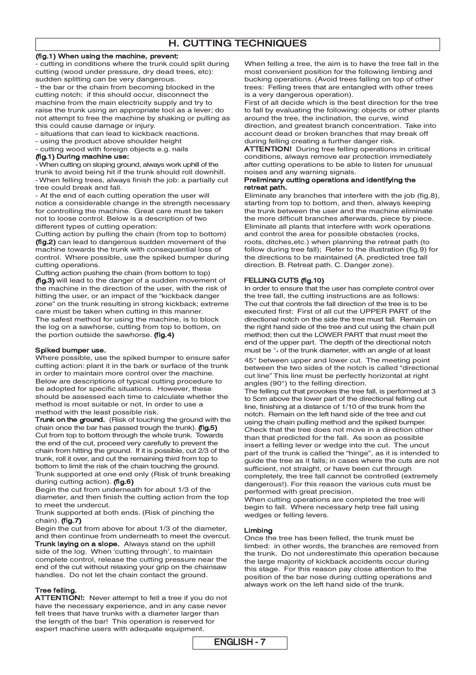 H. cutting techniques english - 7 | Partner P818 2014 User Manual | Page 17 / 288