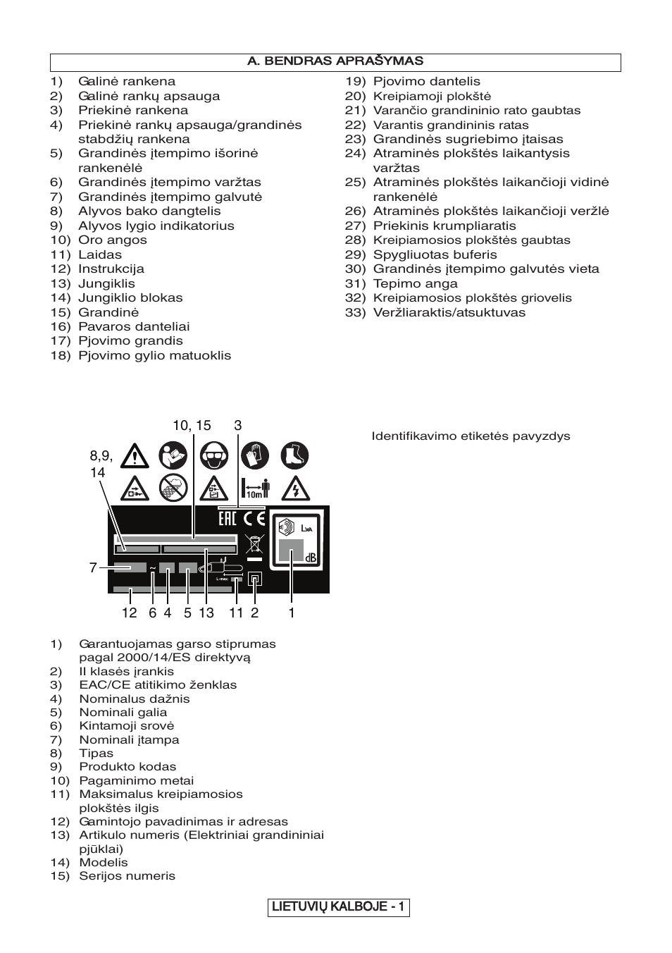 Lietuvių kalboje - 1, A. bendras apraš | Partner P818 2014 User Manual | Page 180 / 288