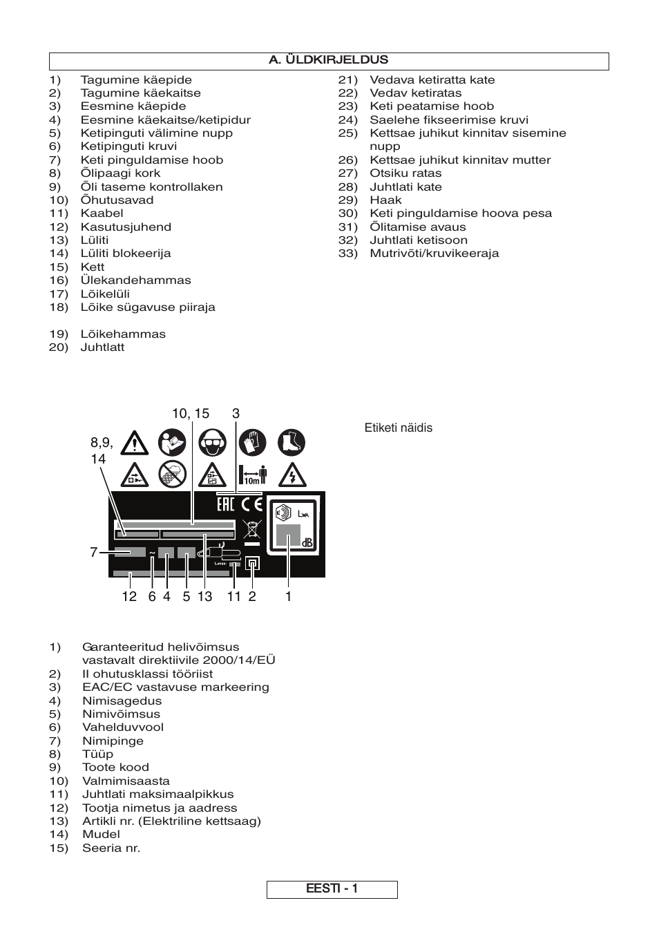 Eesti - 1 | Partner P818 2014 User Manual | Page 200 / 288