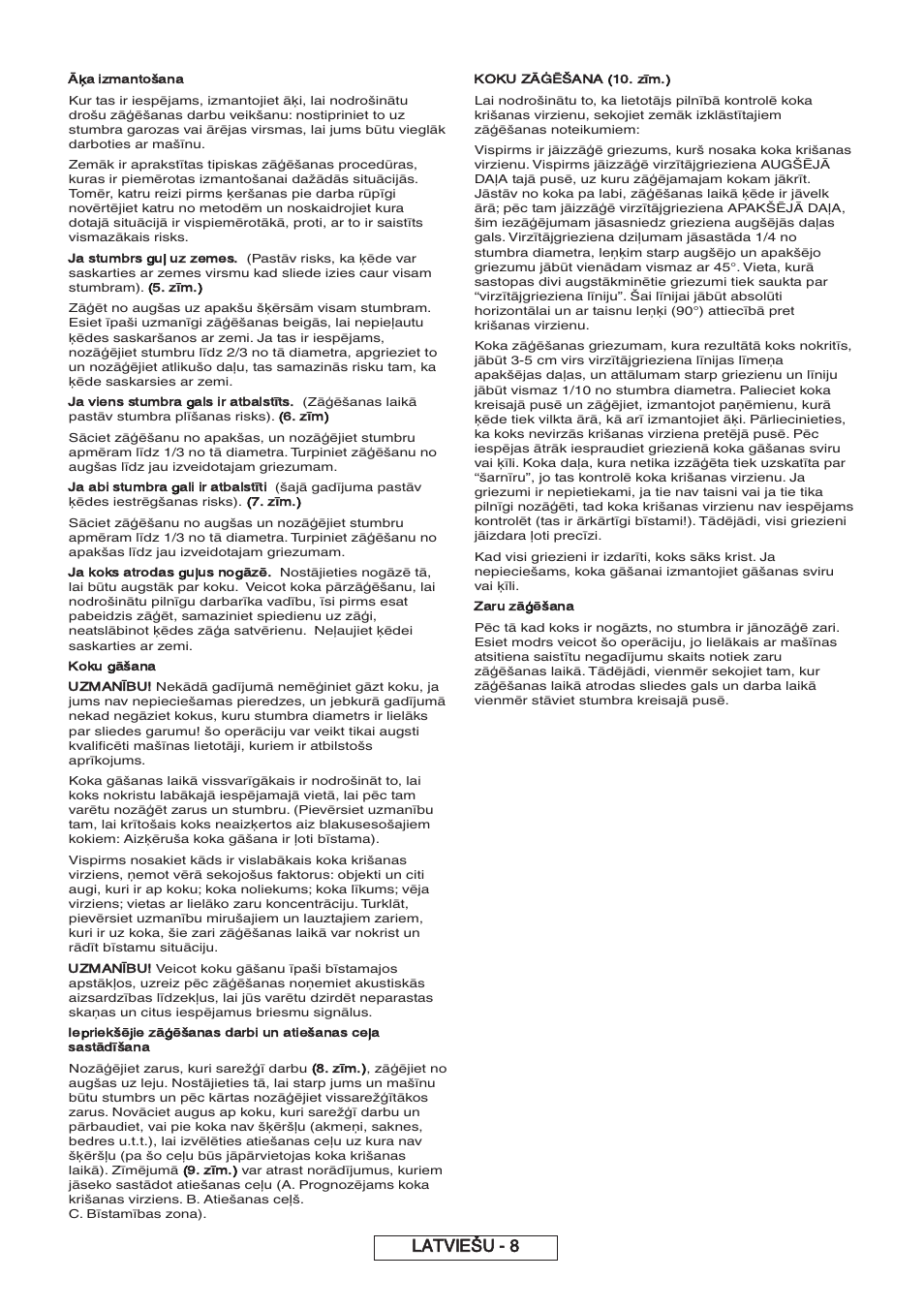 Latviešu - 8 | Partner P818 2014 User Manual | Page 217 / 288