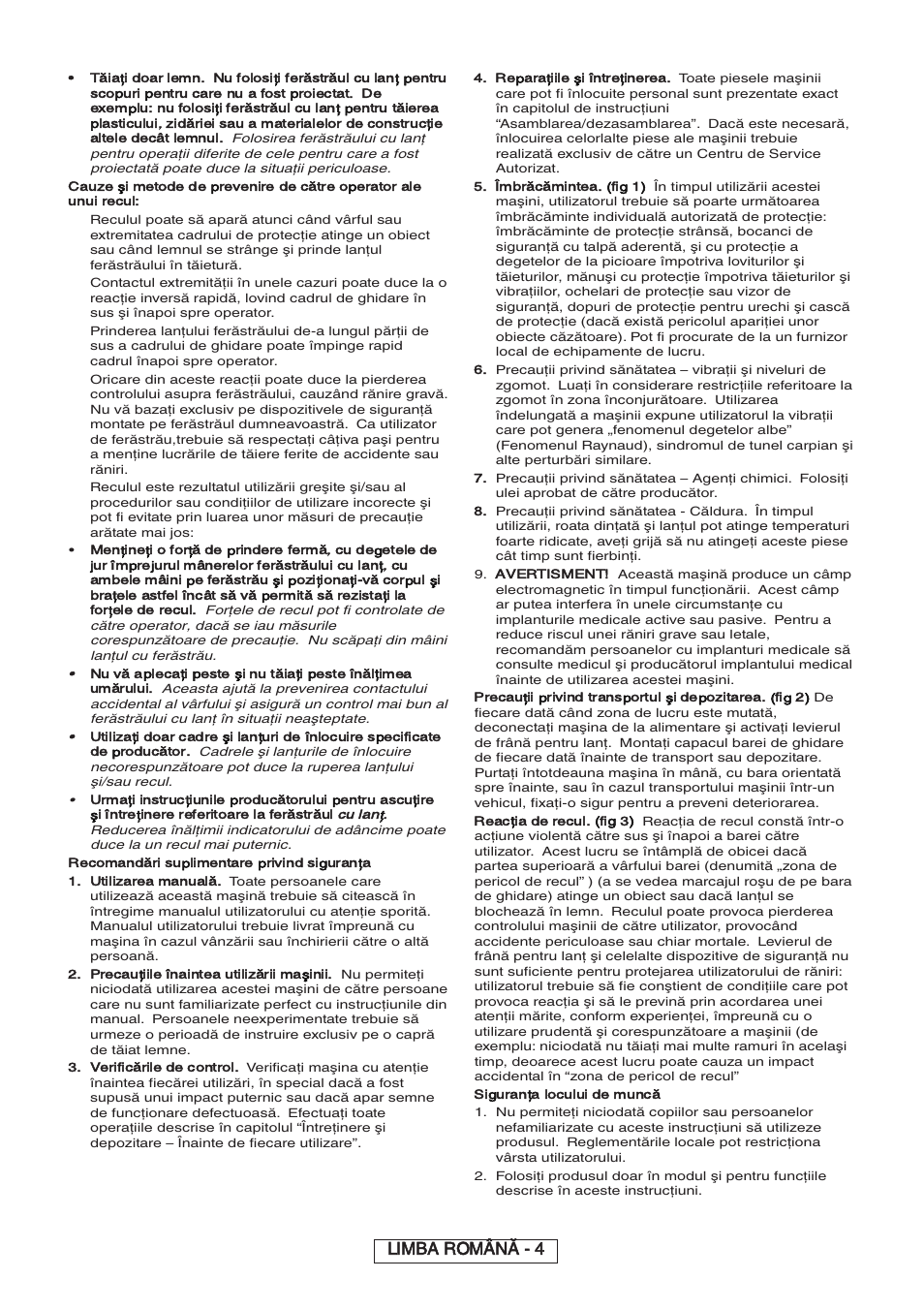 Limba română - 4 | Partner P818 2014 User Manual | Page 223 / 288