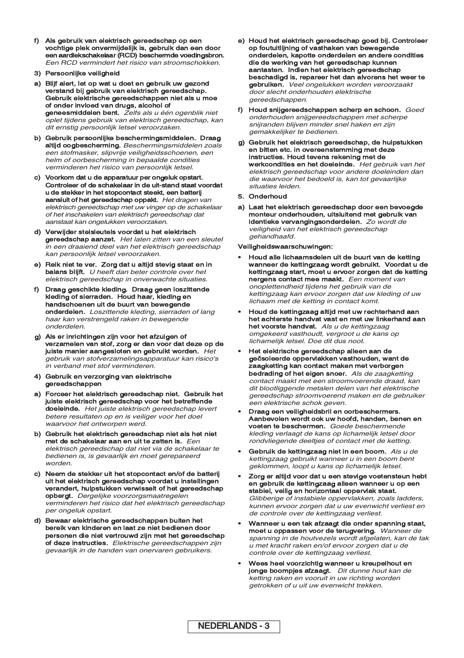 Nederlands - 3 | Partner P818 2014 User Manual | Page 42 / 288