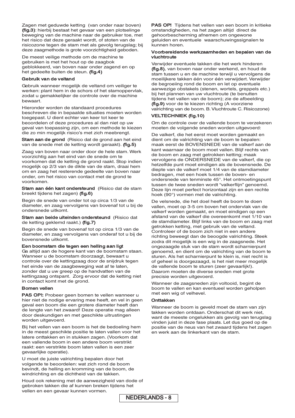 Nederlands - 8 | Partner P818 2014 User Manual | Page 47 / 288