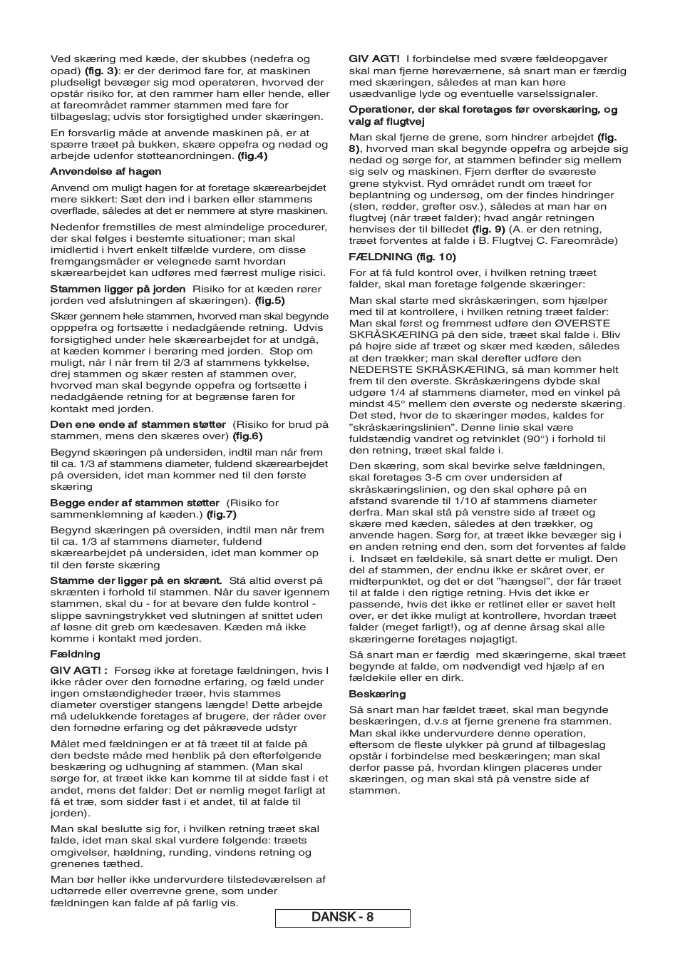 Dansk - 8 | Partner P818 2014 User Manual | Page 87 / 288