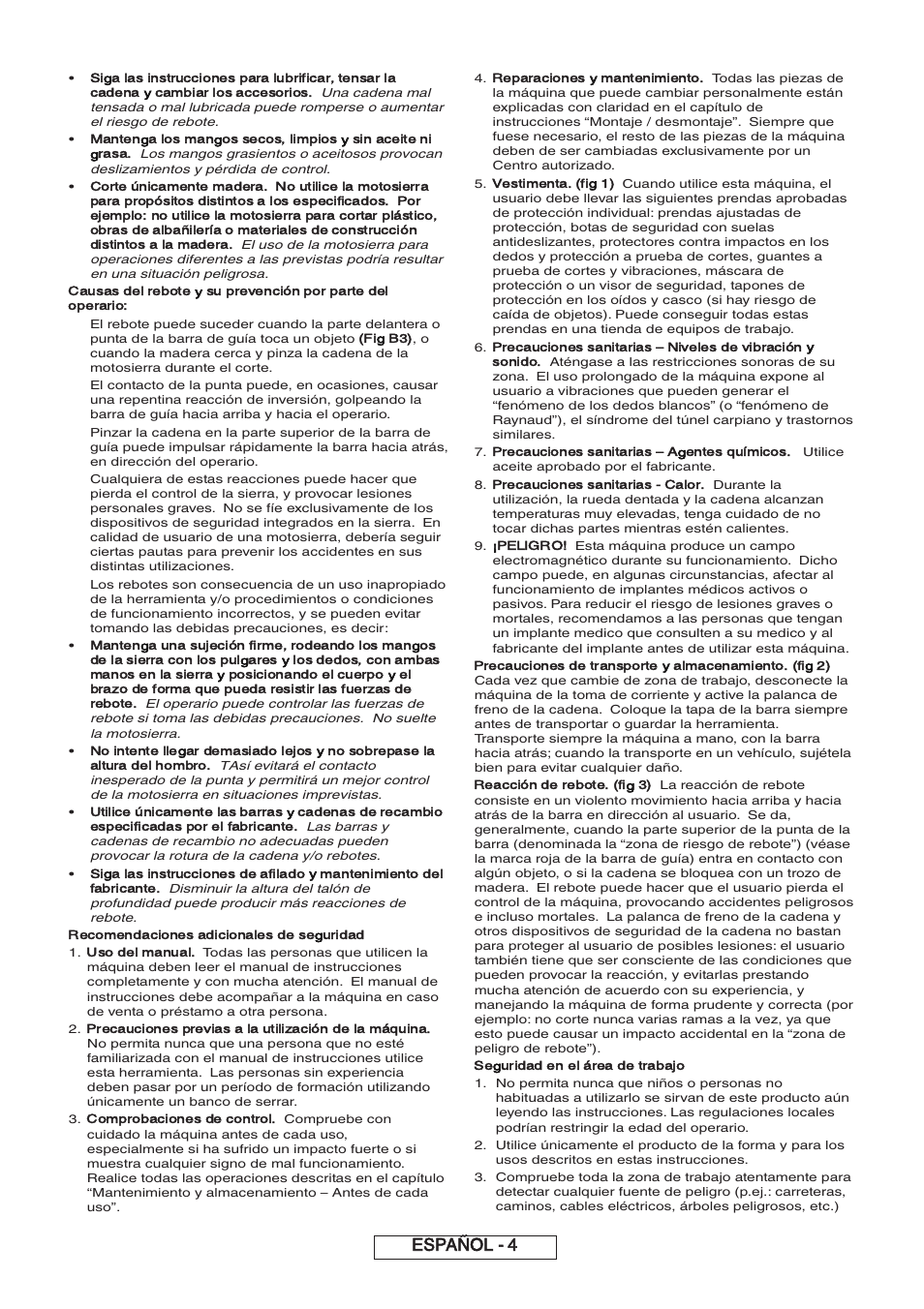 Español - 4 | Partner P818 2014 User Manual | Page 93 / 288