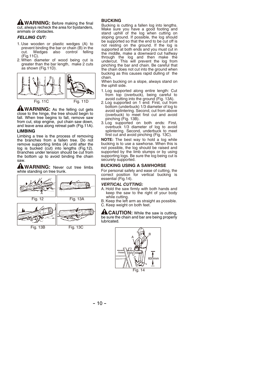 Warning, Caution | Partner P350S 2014 User Manual | Page 10 / 124