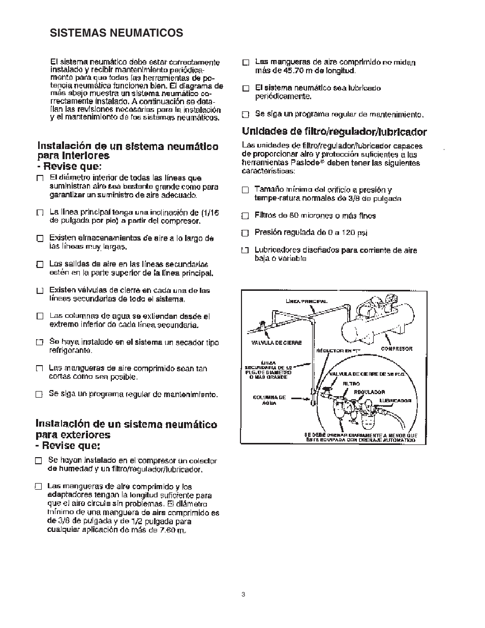 Sistemas neumaticos | Paslode F350-S PowerMaster Plus 30 Framing Nailer User Manual | Page 22 / 32