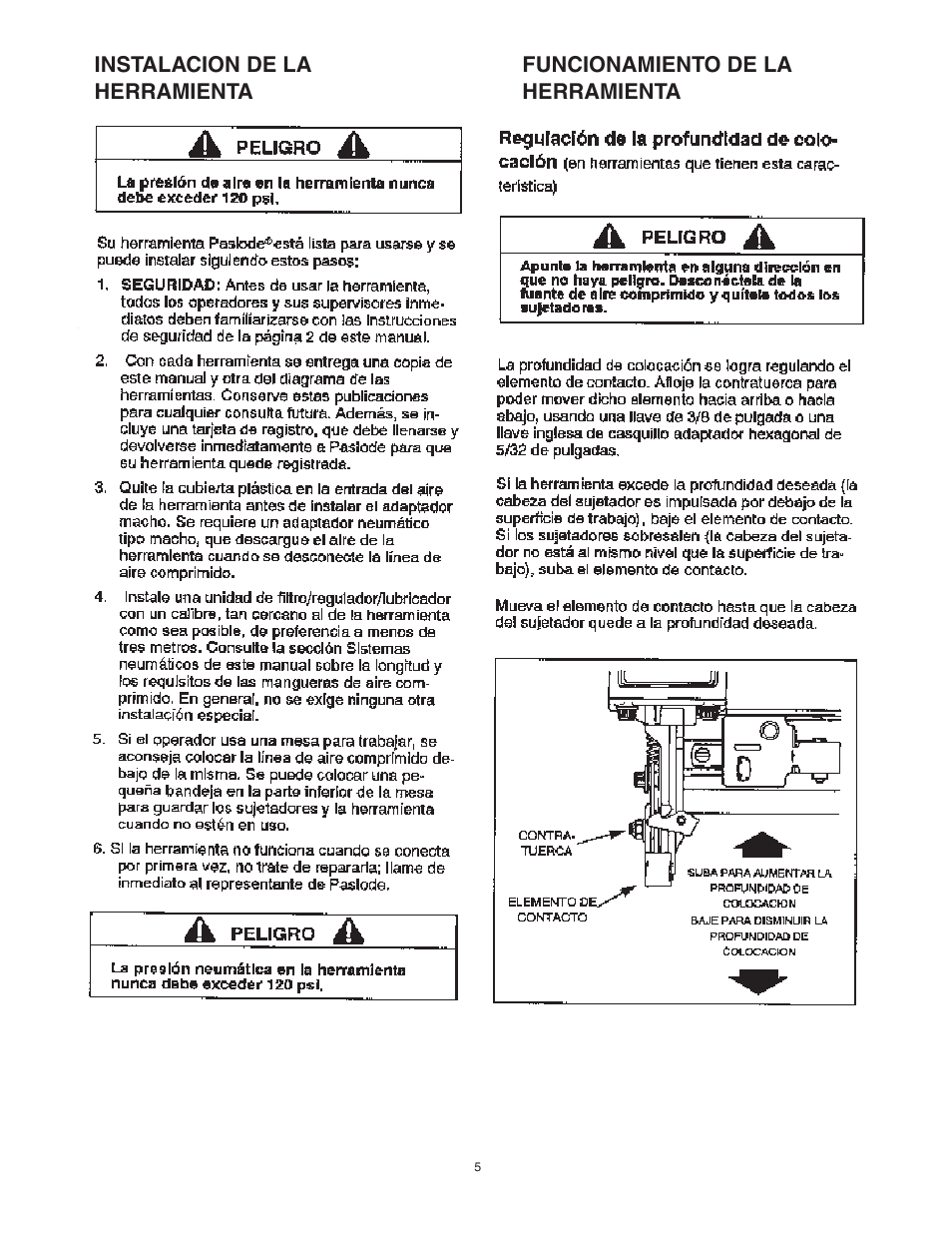 Paslode F350-S PowerMaster Plus 30 Framing Nailer User Manual | Page 24 / 32