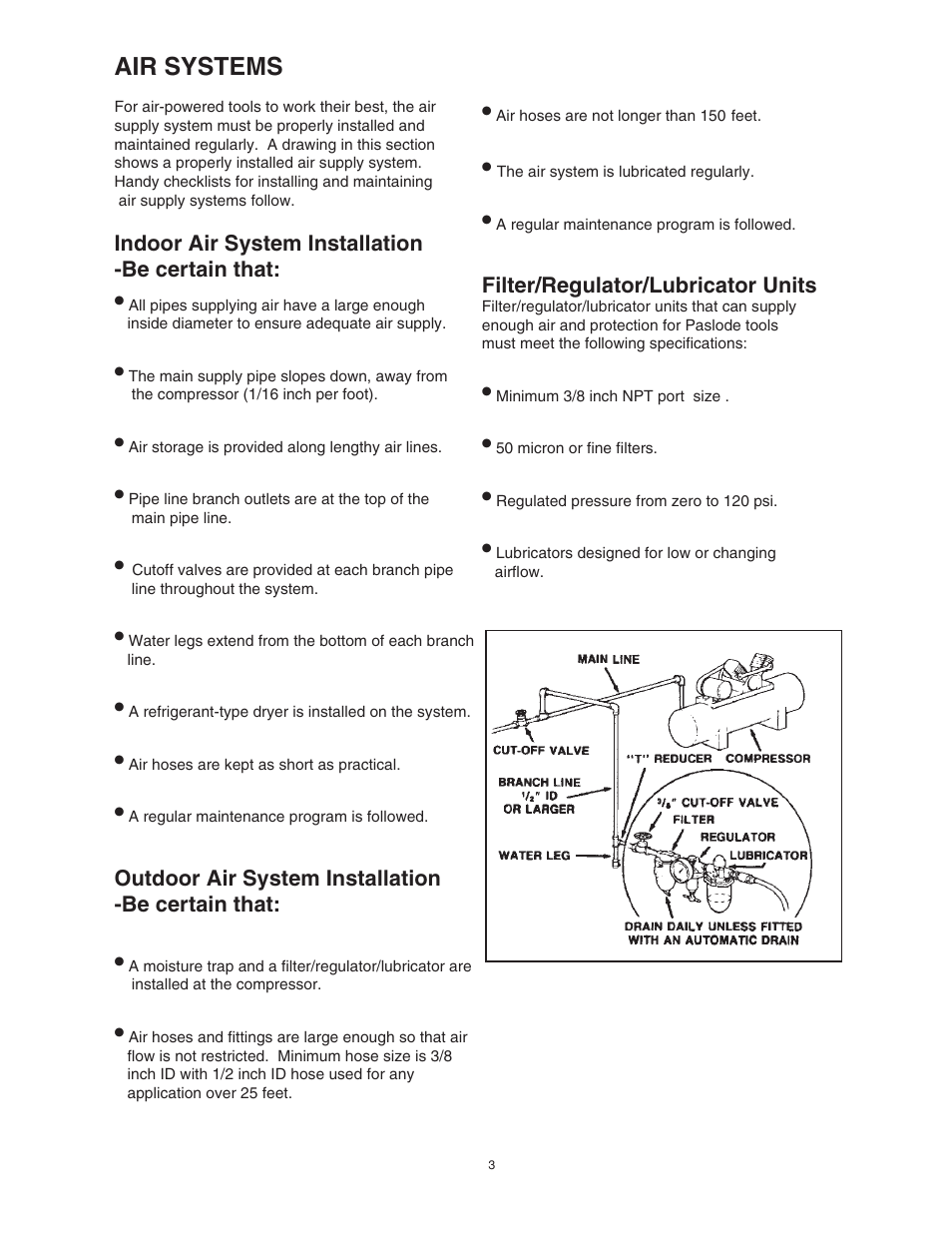 Air systems | Paslode F350-S PowerMaster Plus 30 Framing Nailer User Manual | Page 5 / 32