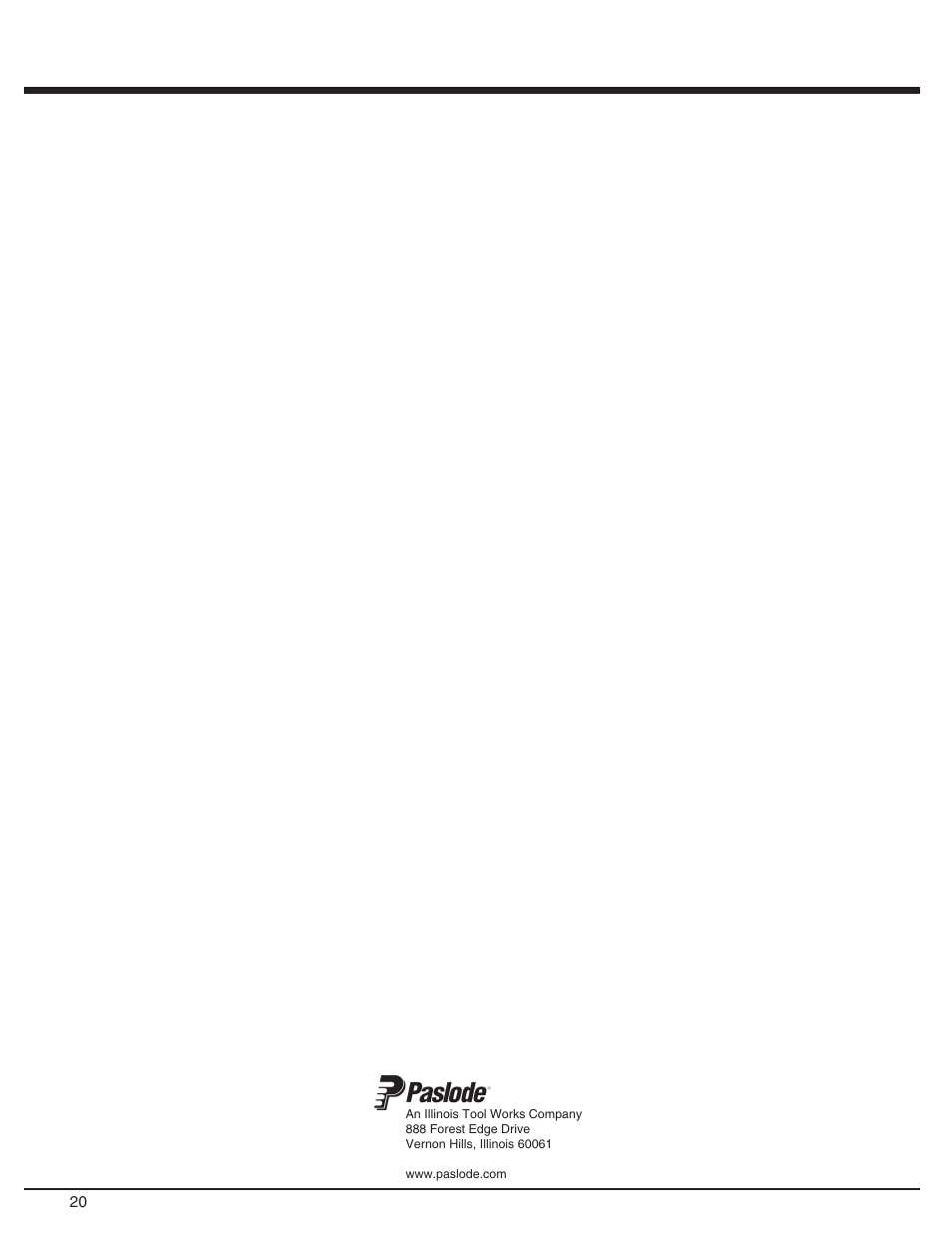 Paslode CF325Li Li-ion Cordless Framing User Manual | Page 20 / 40