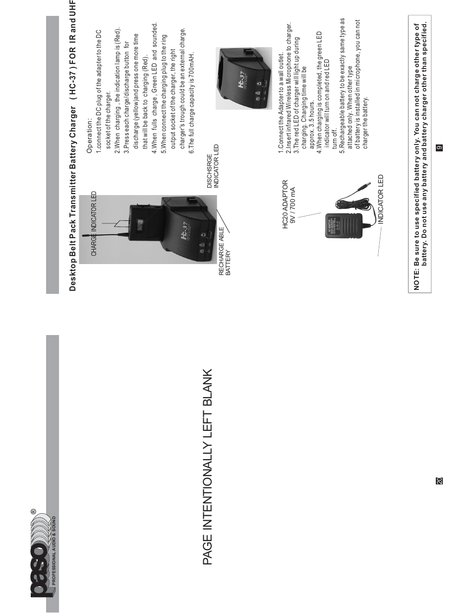 Pa ge intentionall y left blank | Paso Sound WPCS50 User Manual | Page 11 / 16
