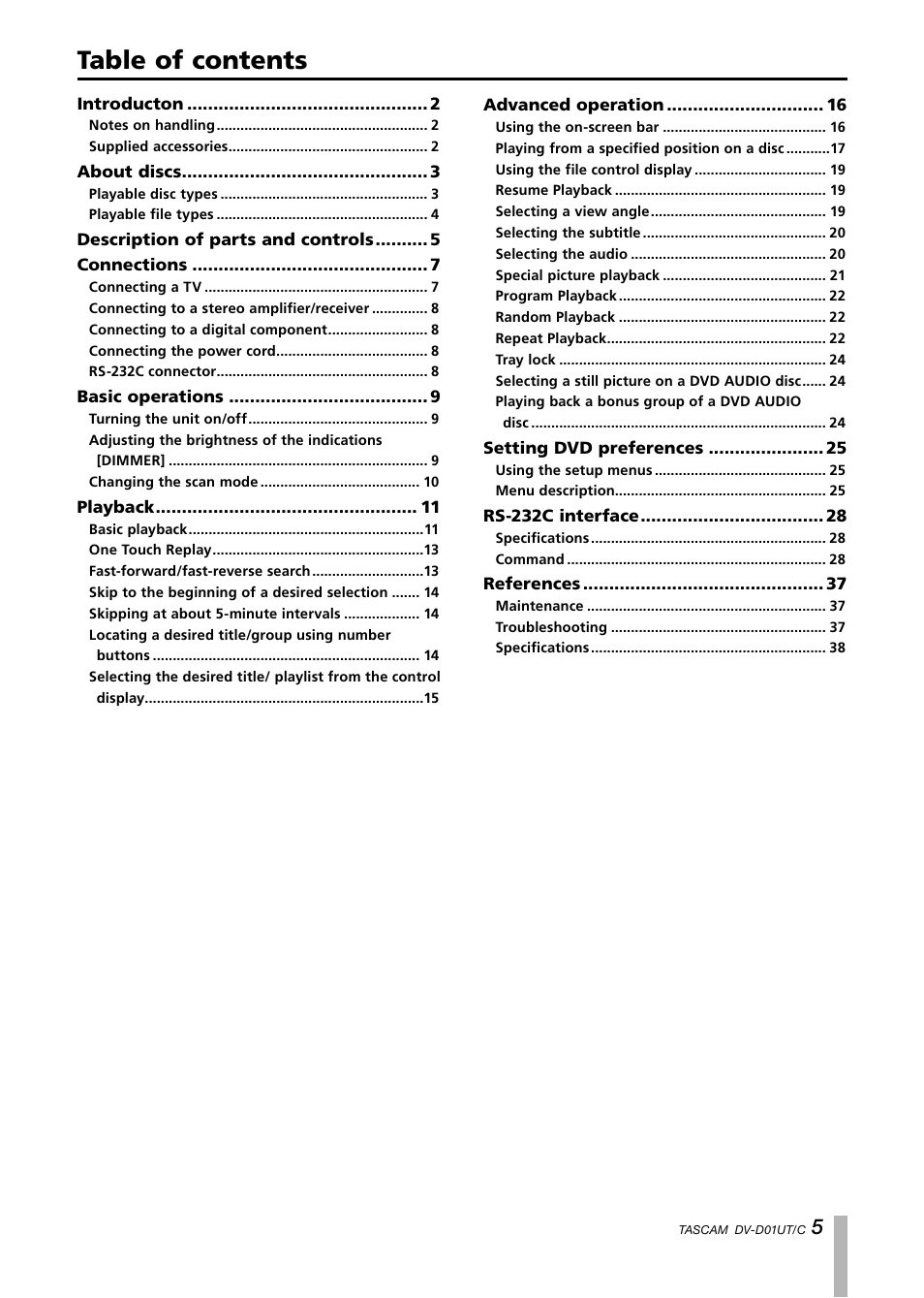 Paso Sound PDVD01U User Manual | Page 5 / 44