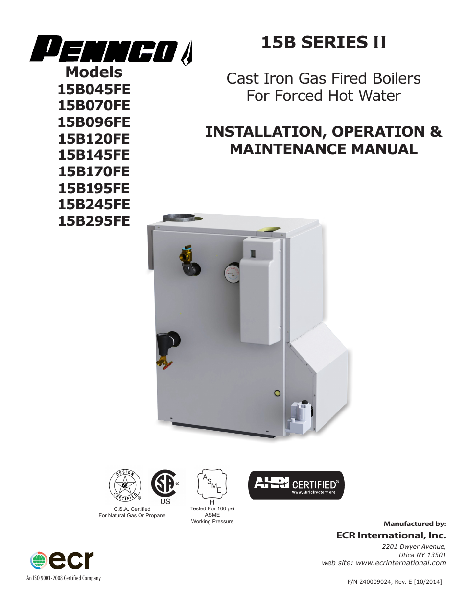 Pennco 15B045FE User Manual | 32 pages