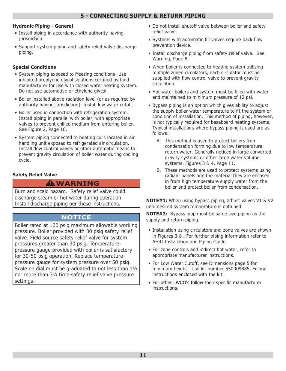 Warning | Pennco 15B045FE User Manual | Page 11 / 32