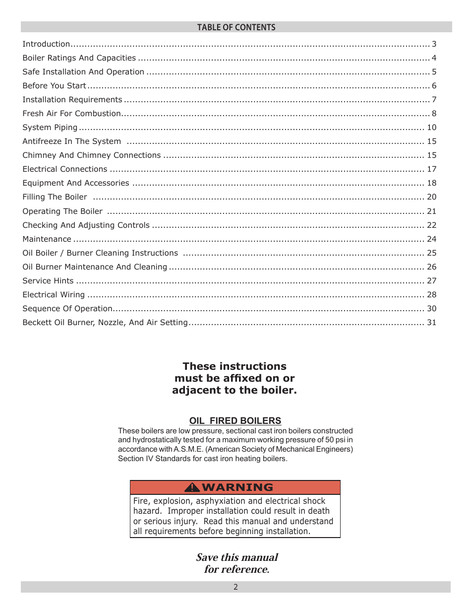 Pennco 3KW0.60 User Manual | Page 2 / 32