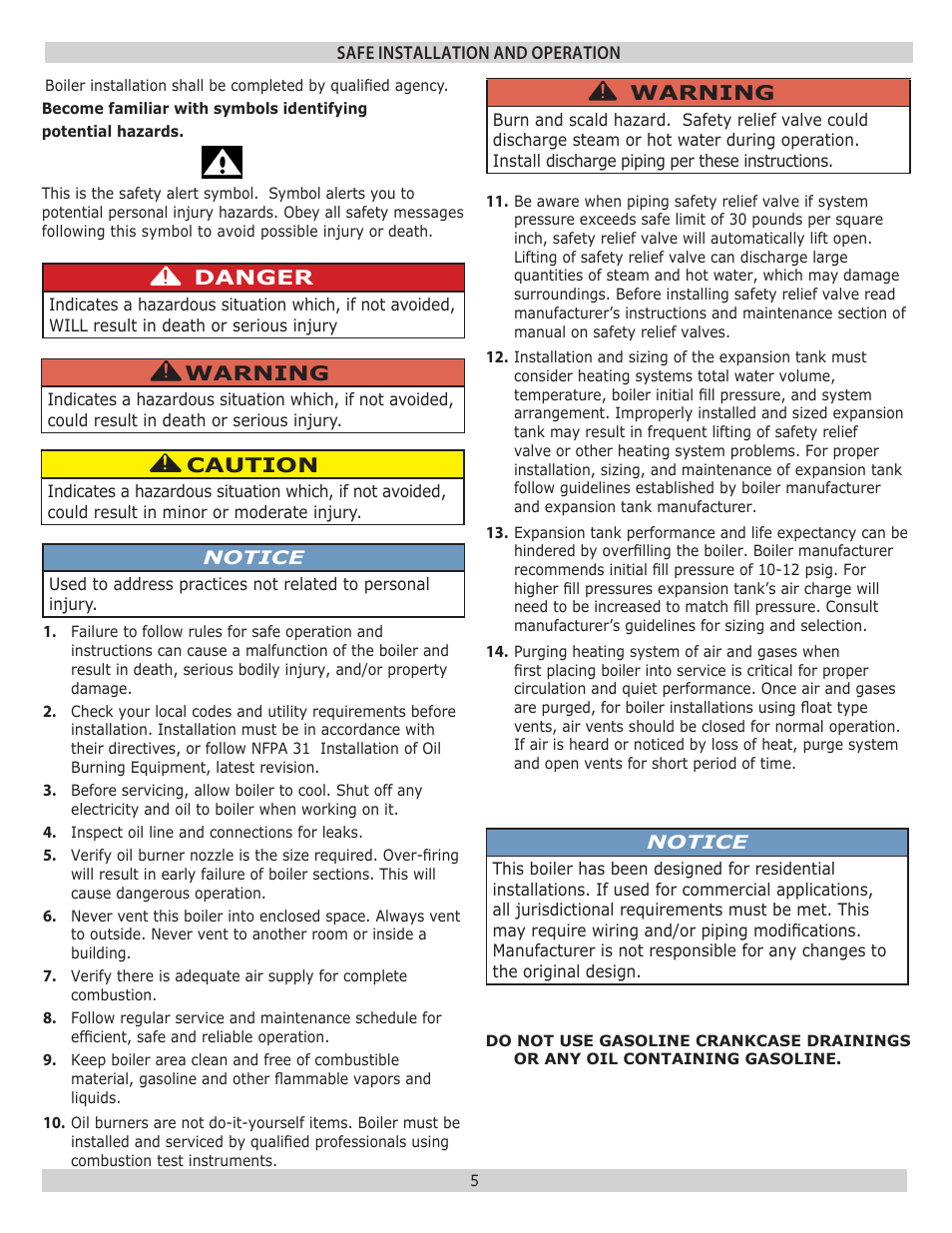 Warning, Caution, Danger | Pennco 3KW0.60 User Manual | Page 5 / 32