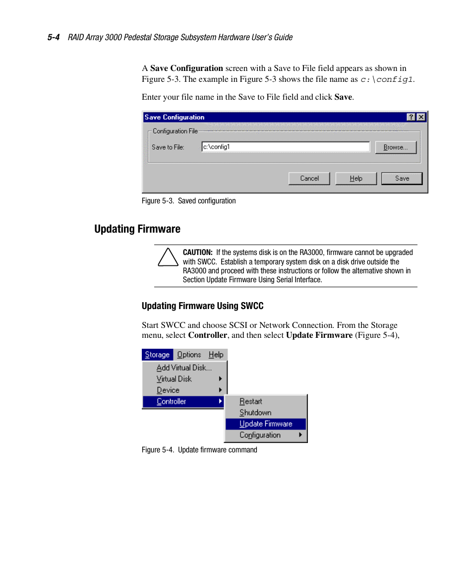Updating firmware | Compaq RAID ARRAY 3000 EK-SMCPO-UG. C01 User Manual | Page 100 / 112