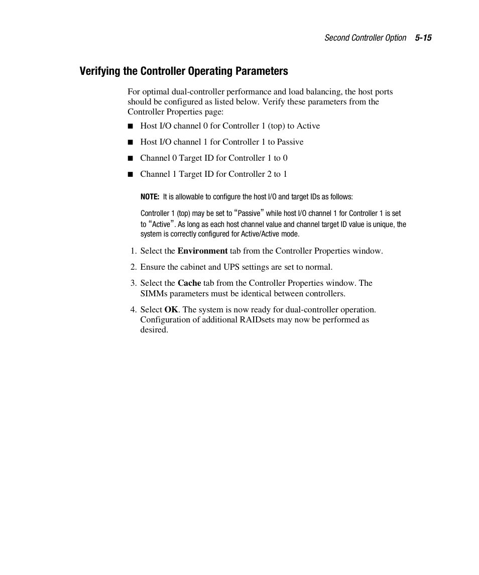 Verifying the controller operating parameters | Compaq RAID ARRAY 3000 EK-SMCPO-UG. C01 User Manual | Page 111 / 112