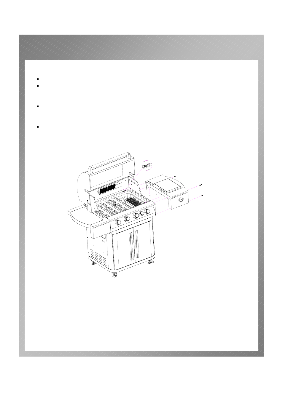 Assembly instructions | Permasteel PG-50410SRLB User Manual | Page 13 / 33