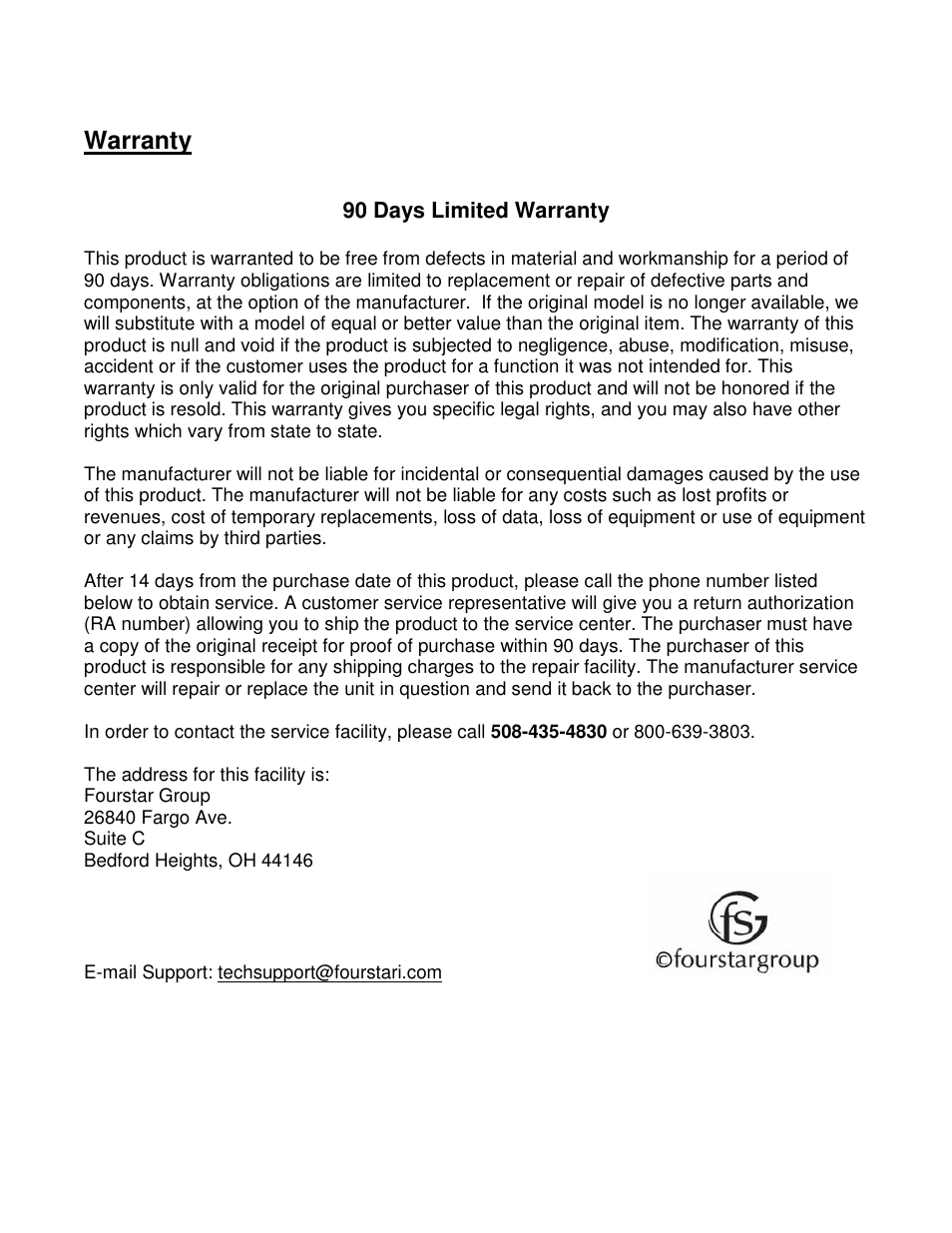 Warranty | Compaq 61000101 User Manual | Page 11 / 11