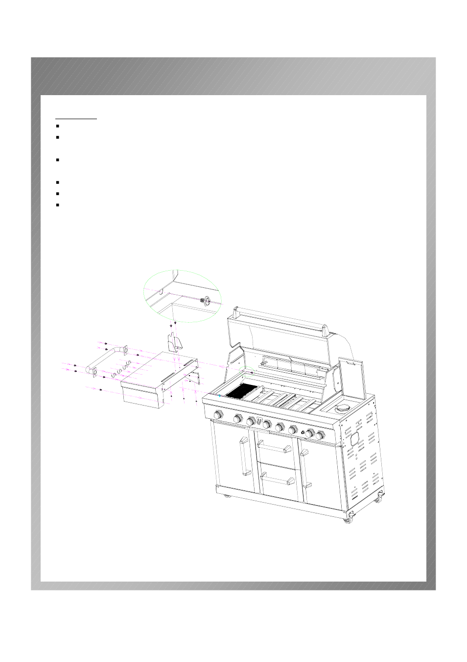 Assembly instructions | Permasteel PG-50601SRL(N) User Manual | Page 12 / 37