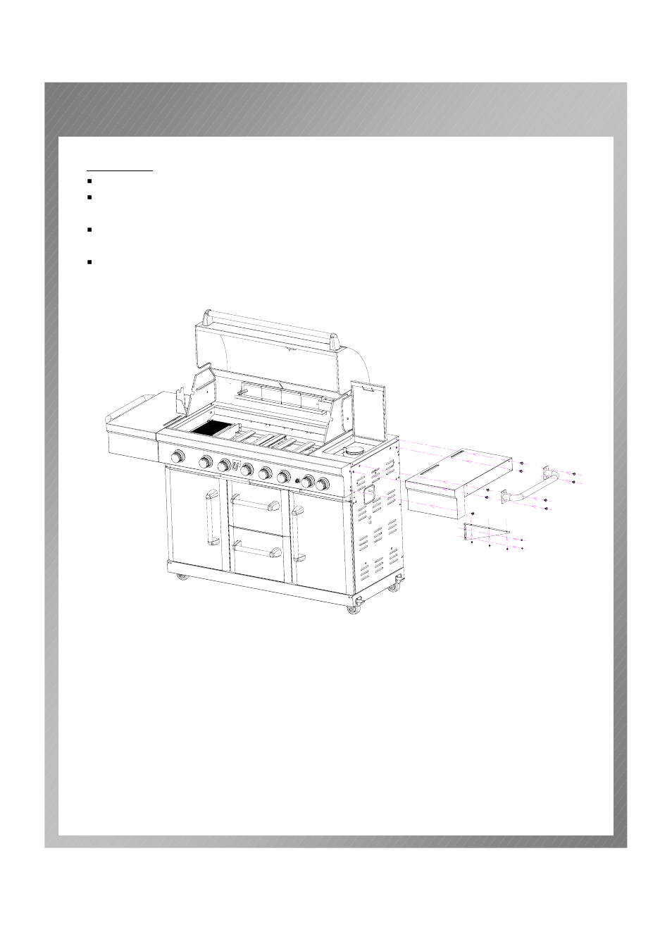 Assembly instructions | Permasteel PG-50601SRL(N) User Manual | Page 13 / 37
